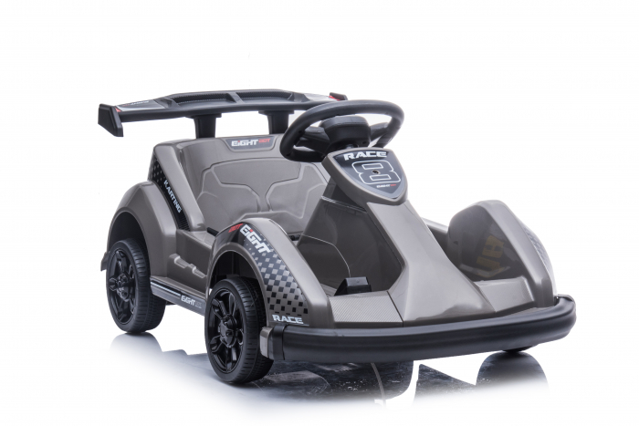 Masinuta-Kart electric pentru copii 2-5 ani, RACE8 35W 6V, telecomanda, culoare Gri [11]