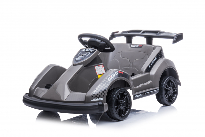 Masinuta-Kart electric pentru copii 2-5 ani, RACE8 35W 6V, telecomanda, culoare Gri [6]