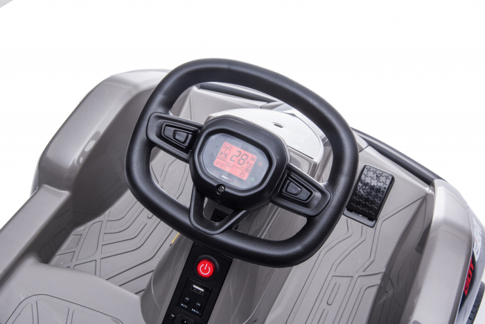 Masinuta-Kart electric pentru copii 2-5 ani, RACE8 35W 6V, telecomanda, culoare Gri [14]
