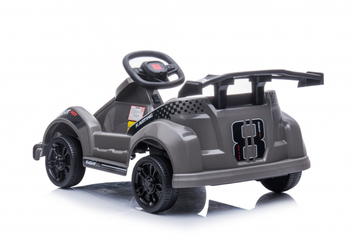 Masinuta-Kart electric pentru copii 2-5 ani, RACE8 35W 6V, telecomanda, culoare Gri [8]