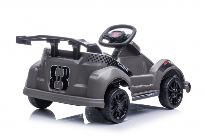Masinuta-Kart electric pentru copii 2-5 ani, RACE8 35W 6V, telecomanda, culoare Gri [10]