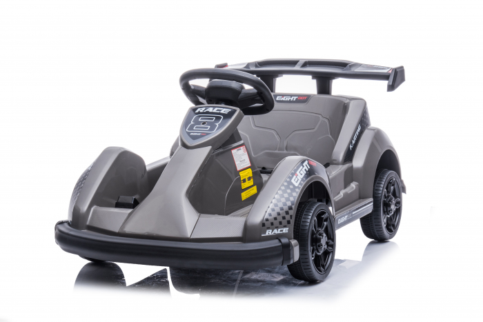 Masinuta-Kart electric pentru copii 2-5 ani, RACE8 35W 6V, telecomanda, culoare Gri [5]