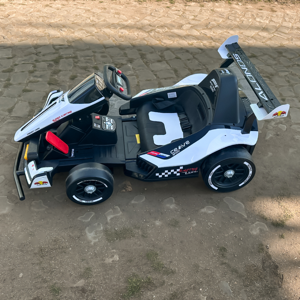 Kart electric pentru copii 3-11 ani, Racing F1, 500W, 24V, telecomanda, cu functie de drift, alb [11]