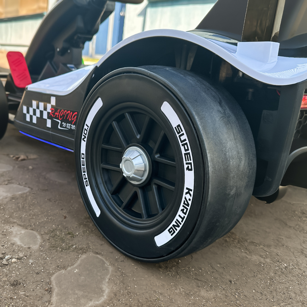 Kart electric pentru copii 3-11 ani, Racing F1, 500W, 24V, telecomanda, cu functie de drift, alb [16]
