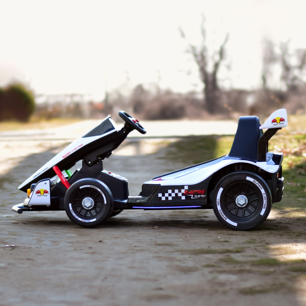 Kart electric pentru copii 3-11 ani, Racing F1, 500W, 24V, telecomanda, cu functie de drift, alb [10]