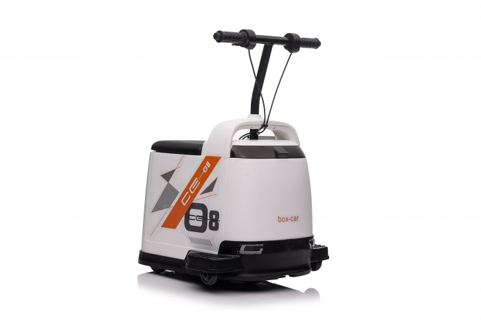 Masinuta electrica pentru copii 5-9 ani, Kinderauto Box-Car 360, 180W, 24V, culoare alba [28]