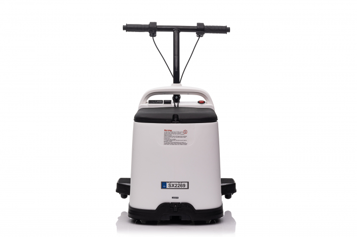 Masinuta electrica pentru copii 5-9 ani, Kinderauto Box-Car 360, 180W, 24V, culoare alba [22]
