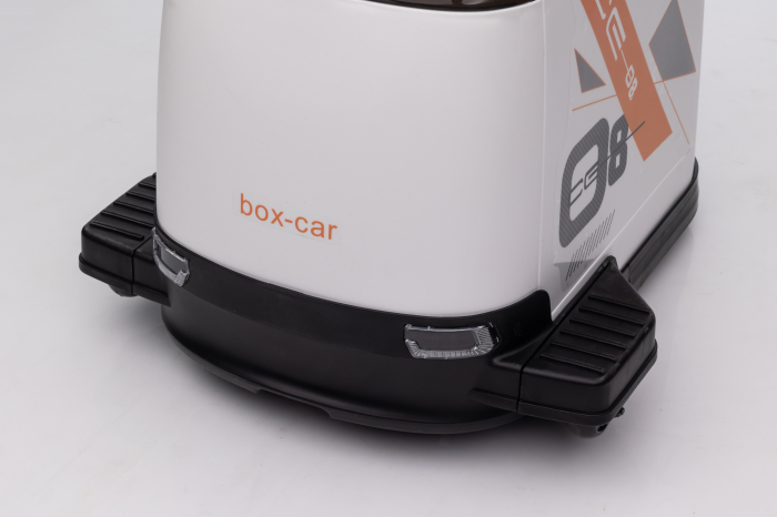 Masinuta electrica pentru copii 5-9 ani, Kinderauto Box-Car 360, 180W, 24V, culoare alba [19]