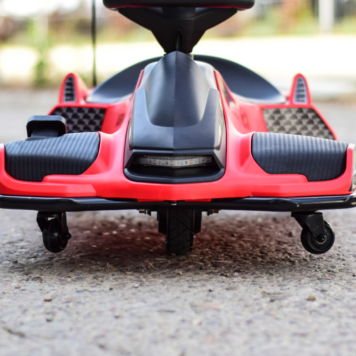 Masinuta-Kart electric pentru copii 5-11 ani, Rider Drift 360, 180W, 24V, culoare Rosie [10]