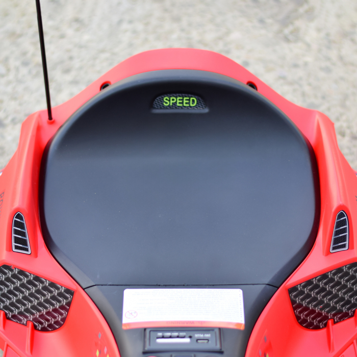 Masinuta-Kart electric, Rider Drift 360, pt copii 5-11 ani, 180W, 24V, cu CASCA si Genunchiere cadou, rosie [14]