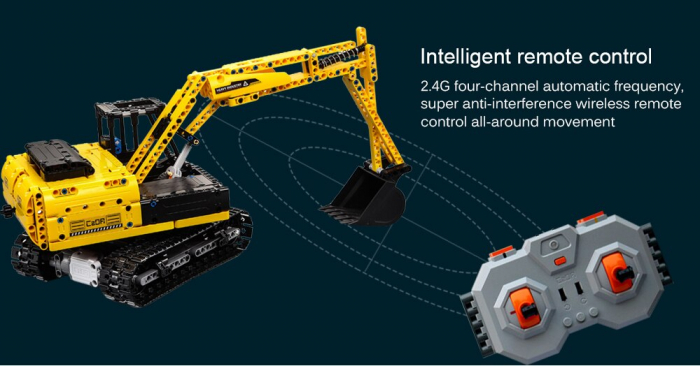 Excavator cu telecomanda CADA, set constructie din 544 piese [12]