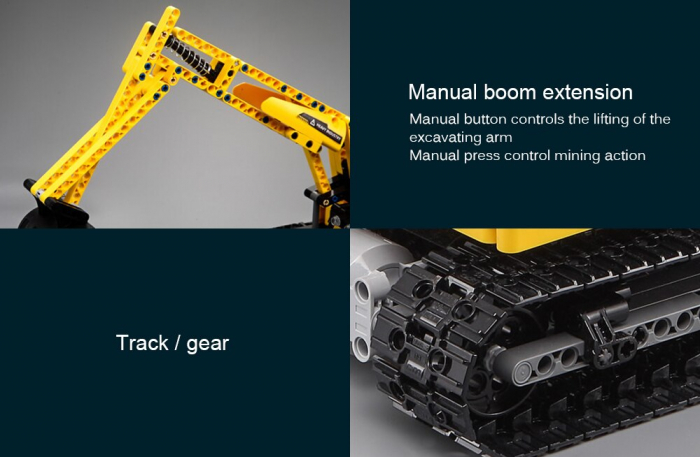Excavator cu telecomanda CADA, set constructie din 544 piese [9]