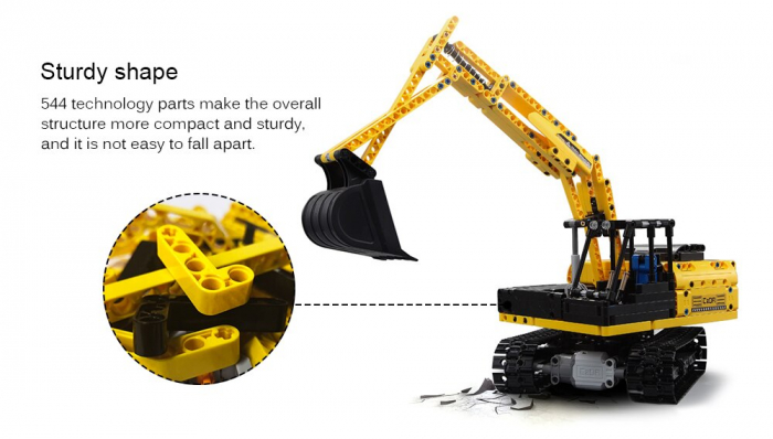 Excavator cu telecomanda CADA, set constructie din 544 piese [18]