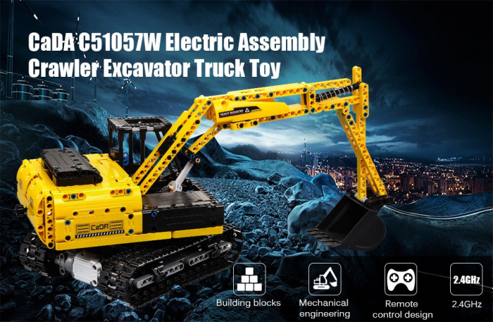 Excavator cu telecomanda CADA, set constructie din 544 piese [11]