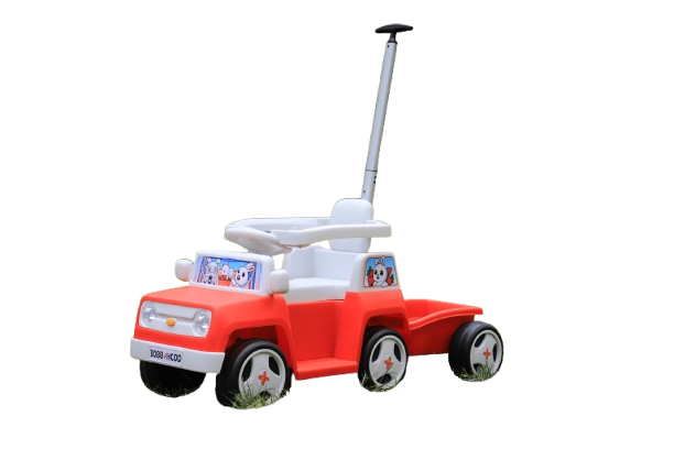 Masinuta pentru copii 4 in 1, Kinderauto FunnyBunny 60W 6V, cu telecomanda si remorca, rosie [1]