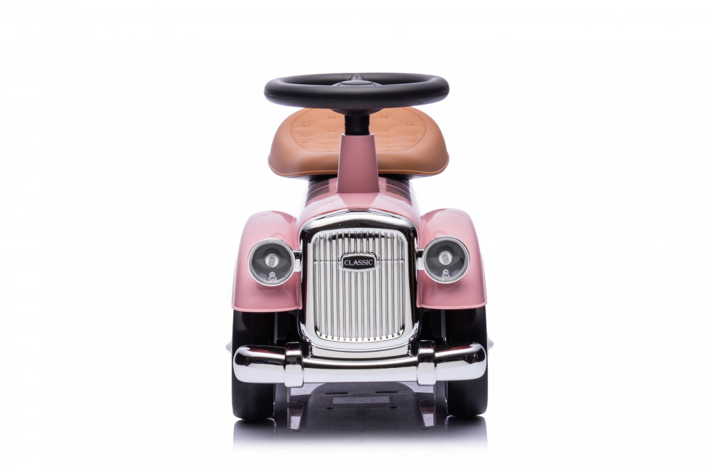 Masinuta premergator fara pedale, Kinderauto Retro Baby Car cu roti moi, roz [14]
