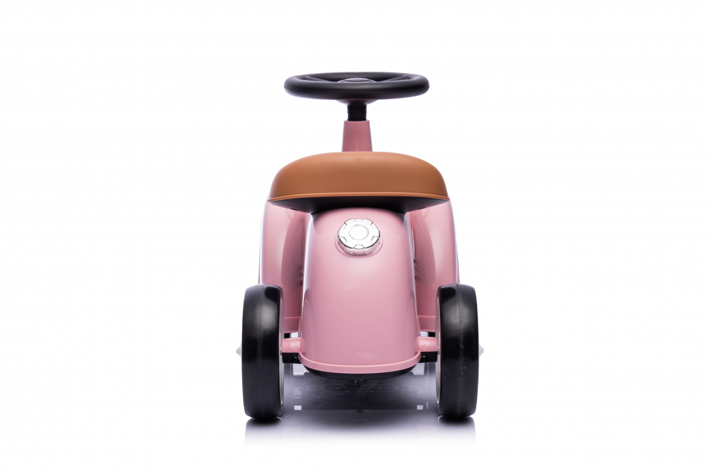 Masinuta premergator fara pedale, Kinderauto Retro Baby Car cu roti moi, roz [17]