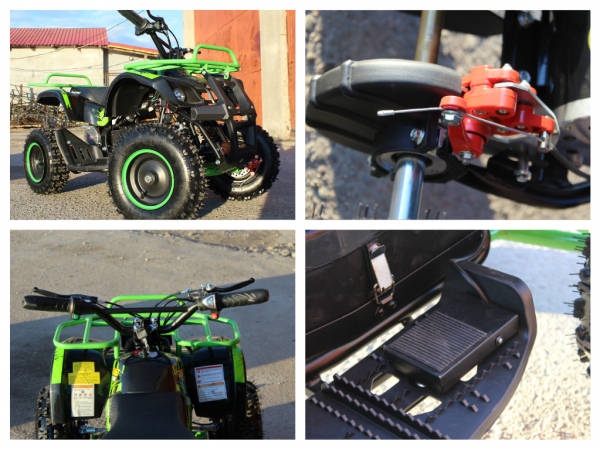 Mini ATV Electric Eco Torino Deluxe 1000W 48V cu 3 Trepte de Viteza #Verde [9]