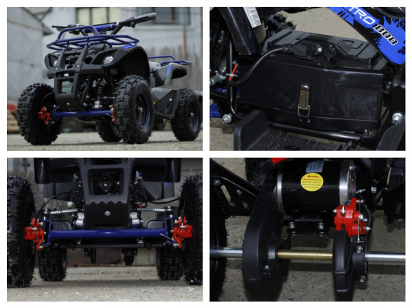 Mini ATV Electric Eco Torino Deluxe 1000W 48V cu 3 Trepte de Viteza #Albastru [8]