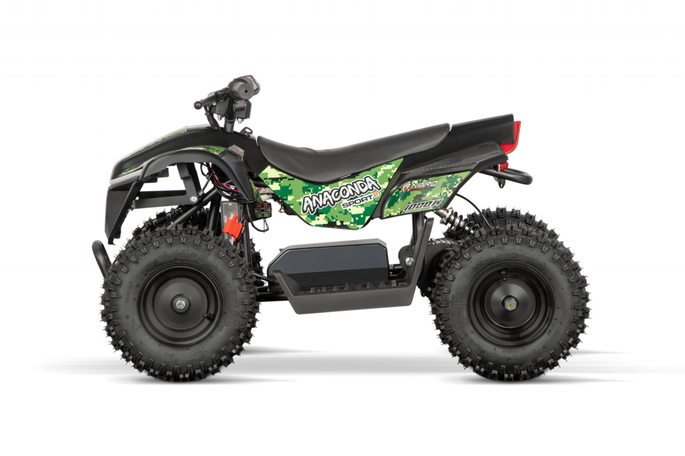 ATV electric NITRO E-QUAD Anaconda VX 800W cu baterie 36V 12Ah Lithium, Army green [3]
