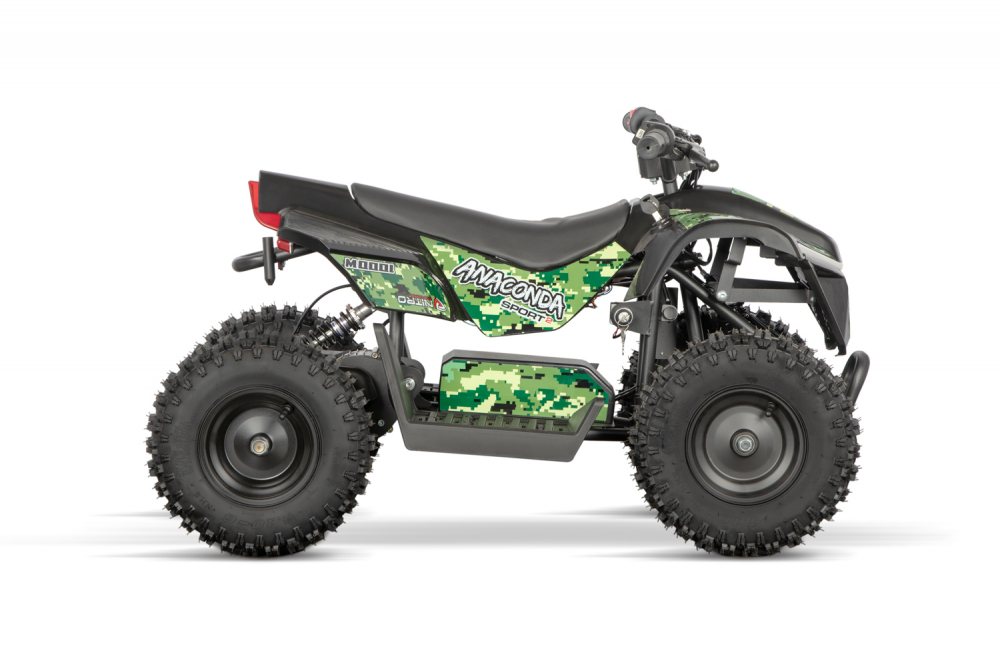 ATV electric NITRO E-QUAD Anaconda VX 800W cu baterie 36V 12Ah Lithium, Army green [4]