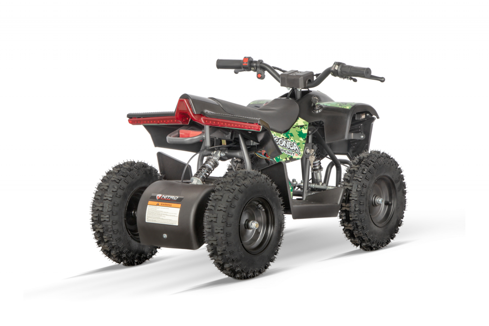 ATV electric NITRO E-QUAD Anaconda VX 800W cu baterie 36V 12Ah Lithium, Army green [2]