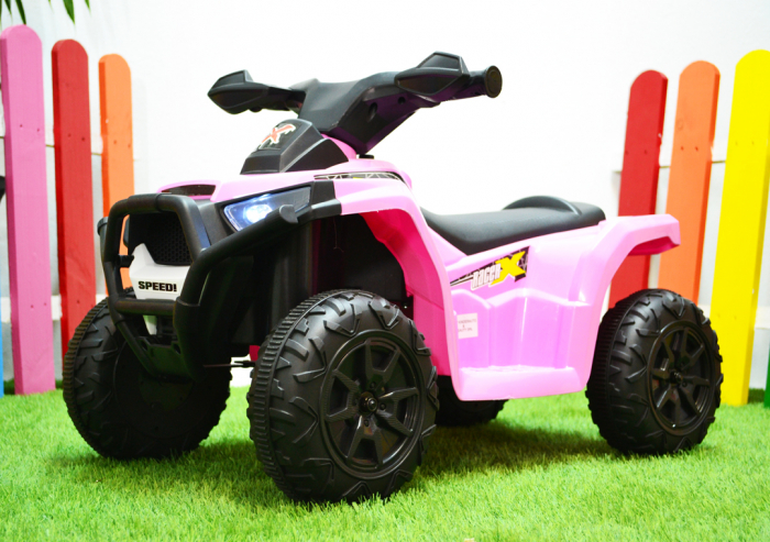 Mini ATV electric pentru fetite BJ116 35W 6V STANDARD #Roz [24]