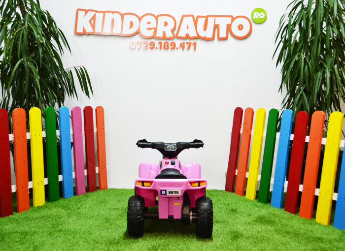 Mini ATV electric pentru fetite BJ116 35W 6V STANDARD #Roz [22]