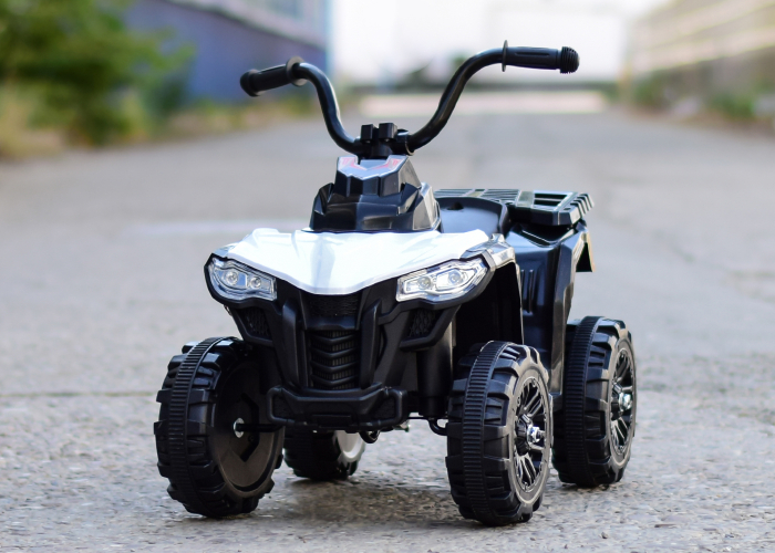 Mini atv electric pentru copii Kinderauto Glory 25W 6V, standard, alb [3]