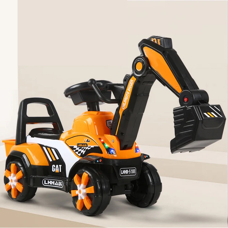 Mini excavator electric Kinderauto BJXZ219 35W 6V,cu incarcator electric, galben [2]