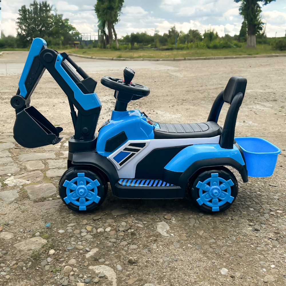 Mini excavator electric Kinderauto BJXZ219, pentru copii 1-3 ani, cu incarcator electric, albastru [7]