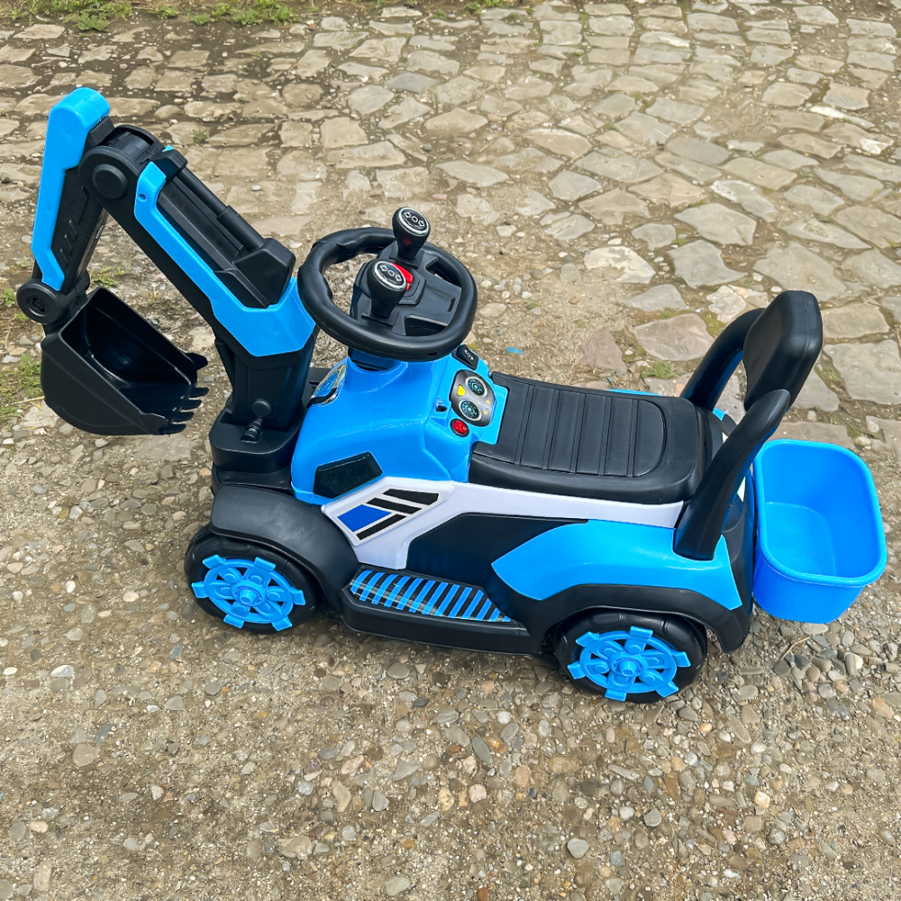 Mini excavator electric Kinderauto BJXZ219, pentru copii 1-3 ani, cu incarcator electric, albastru [10]