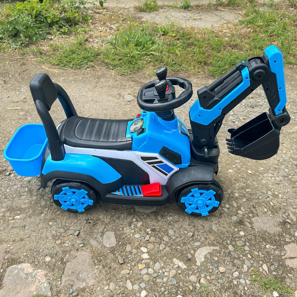 Mini excavator electric Kinderauto BJXZ219, pentru copii 1-3 ani, cu incarcator electric, albastru [9]
