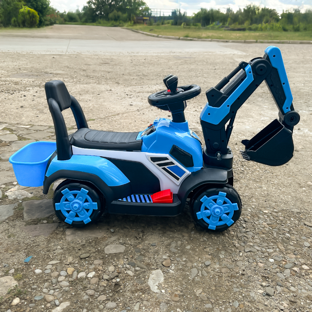 Mini excavator electric Kinderauto BJXZ219, pentru copii 1-3 ani, cu incarcator electric, albastru [4]