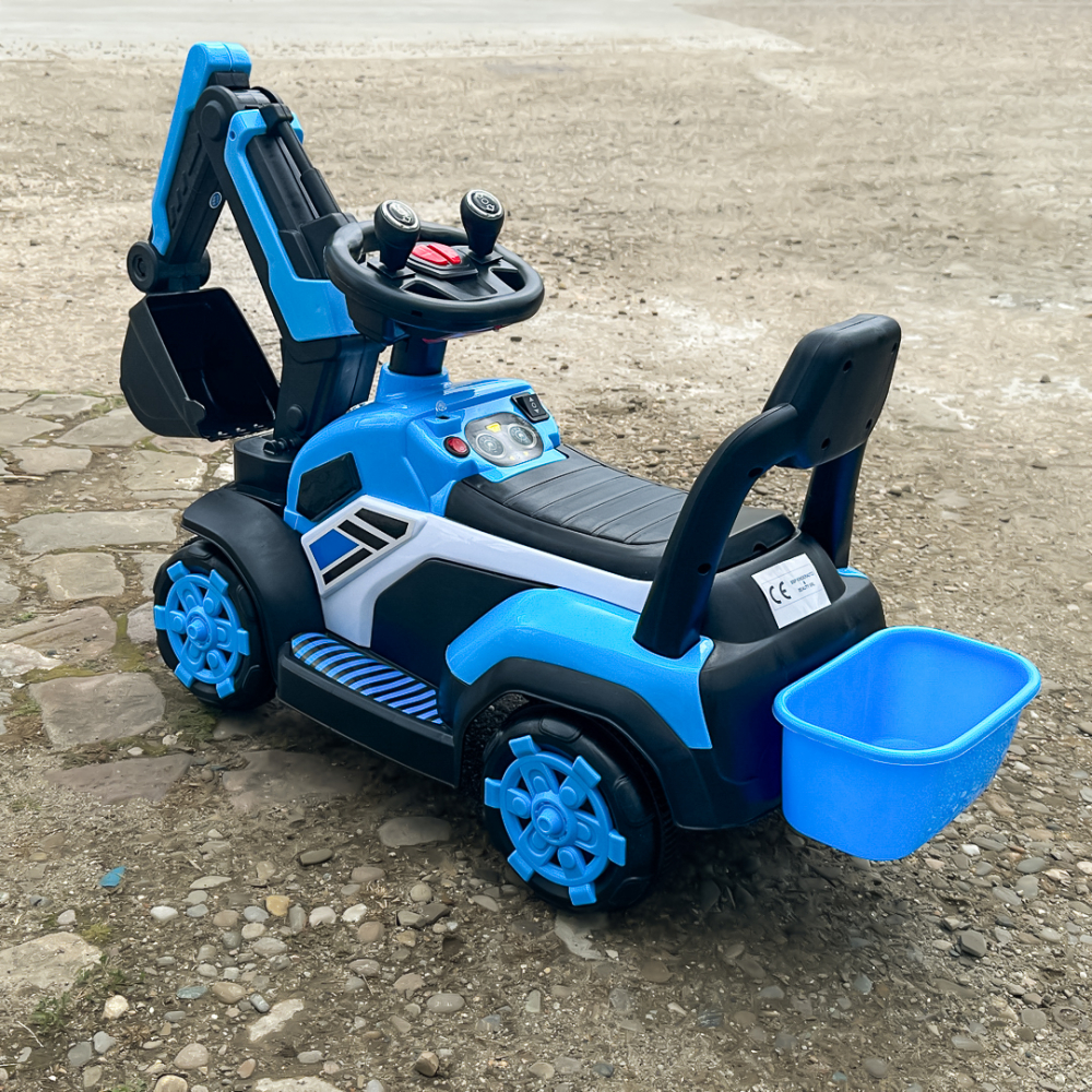 Mini excavator electric Kinderauto BJXZ219, pentru copii 1-3 ani, cu incarcator electric, albastru [6]