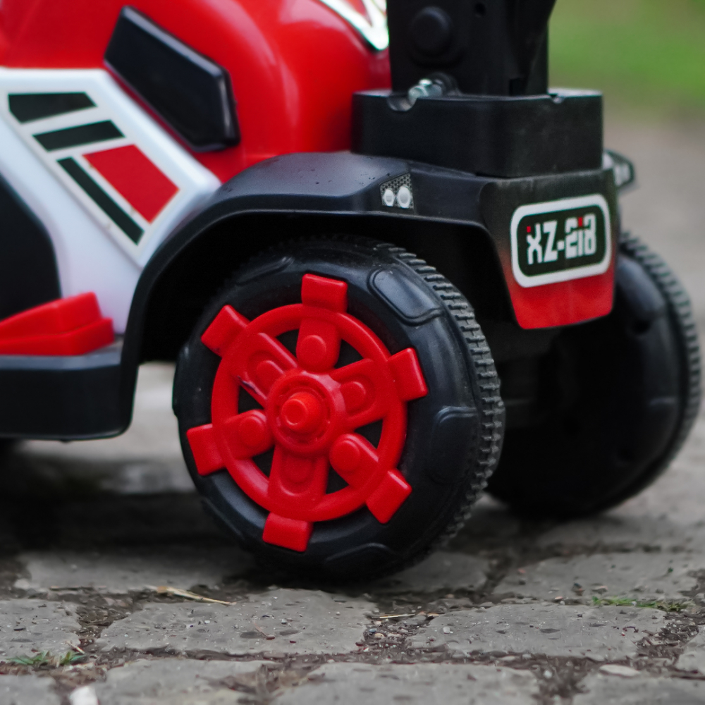 Mini excavator electric Kinderauto BJXZ219, pentru copii 1-3 ani, cu incarcator electric, rosu [10]