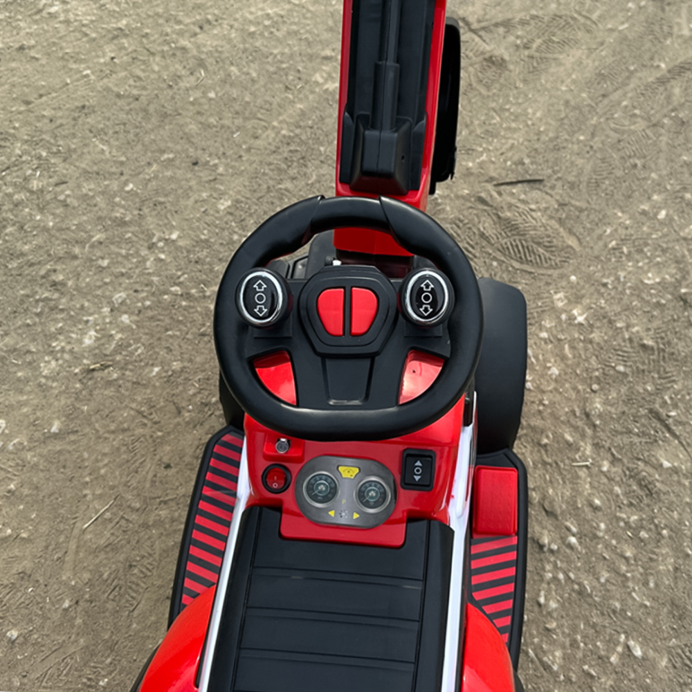Mini excavator electric Kinderauto BJXZ219B 35W 6V,cu incarcator electric si remorca, rosu [16]