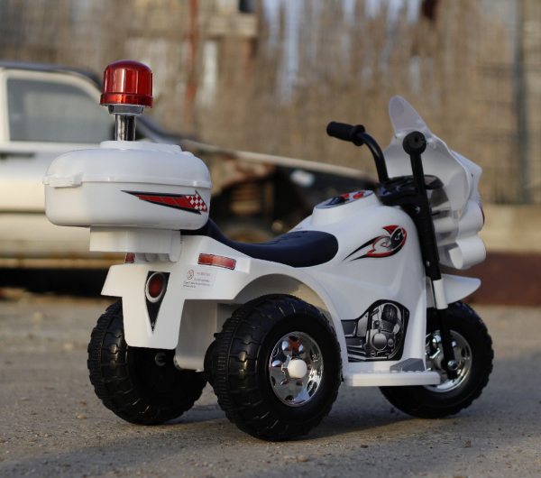 Motocicleta electrica pentru copii LQ998, 3 roti, Alba [5]