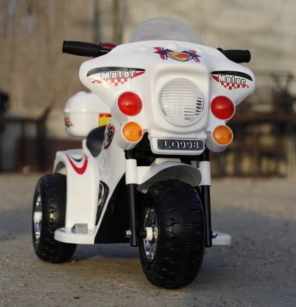 Motocicleta electrica pentru copii LQ998, 3 roti, Alba [2]
