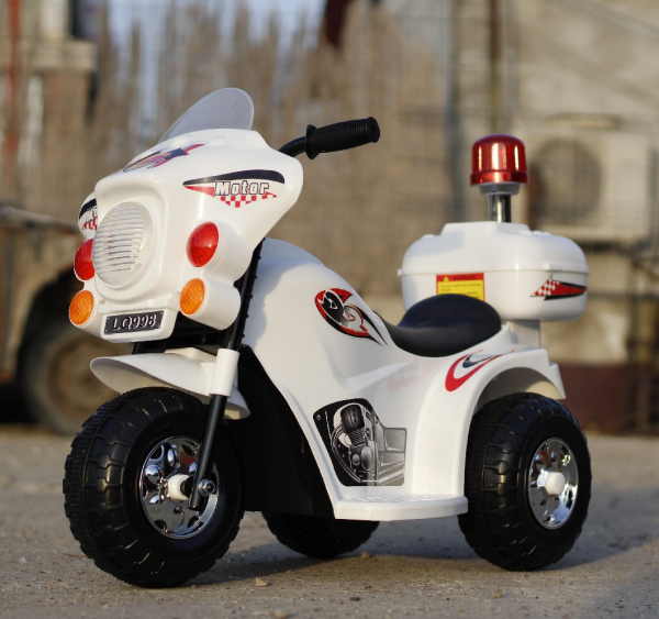 Motocicleta electrica pentru copii LQ998, 3 roti, Alba [3]