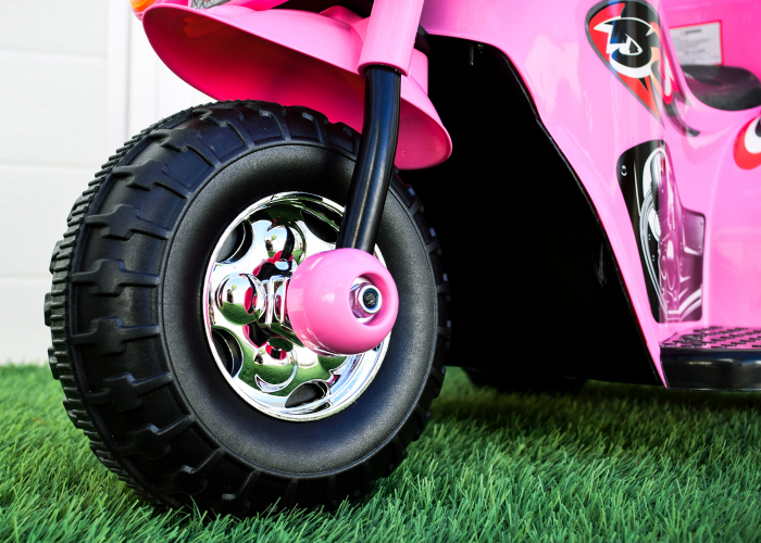 Mini motocicleta electrica pentru fetite cu 3 roti, Roz [11]