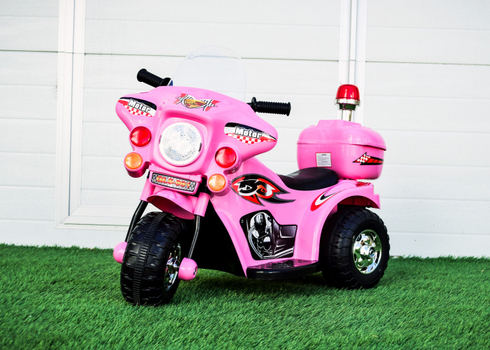 Mini motocicleta electrica pentru fetite cu 3 roti, Roz [5]