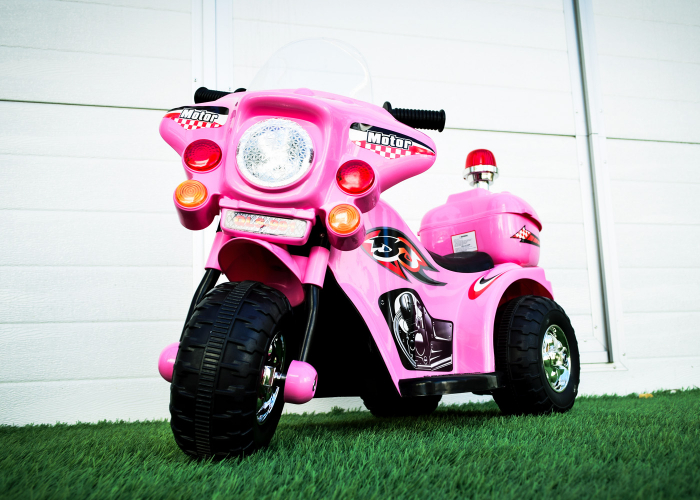 Mini motocicleta electrica pentru fetite cu 3 roti, Roz [2]