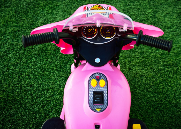 Mini motocicleta electrica pentru fetite cu 3 roti, Roz [7]
