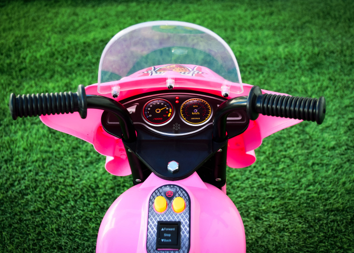 Mini motocicleta electrica pentru fetite cu 3 roti, Roz [9]