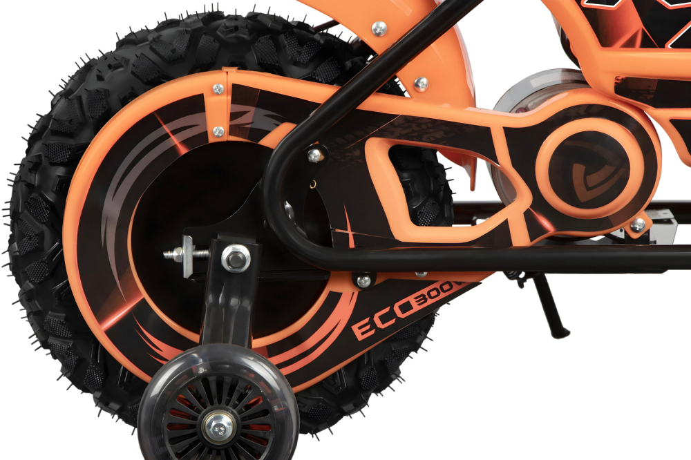 Mini Motocicleta electrica cu roti ajutatore, NITRO ECO Flee 300W 24V, culoare Portocalie [10]