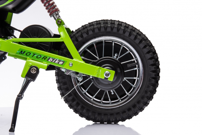 Motocicleta electrica pentru copil 4-9 ani, Kinderauto Enduro 250W 24V, culoare Verde [10]