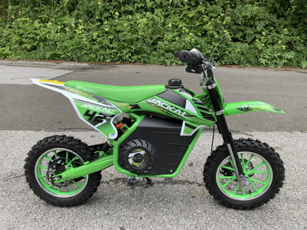 Motocicleta electrica pentru copii Eco Jackal 1000W 10 inch, culoare Verde [12]