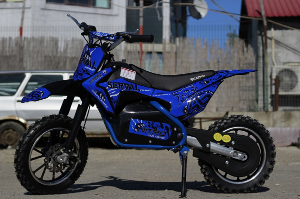 Mini motocicleta electrica NITRO Eco Serval 500W 10/10 #Albastru [4]