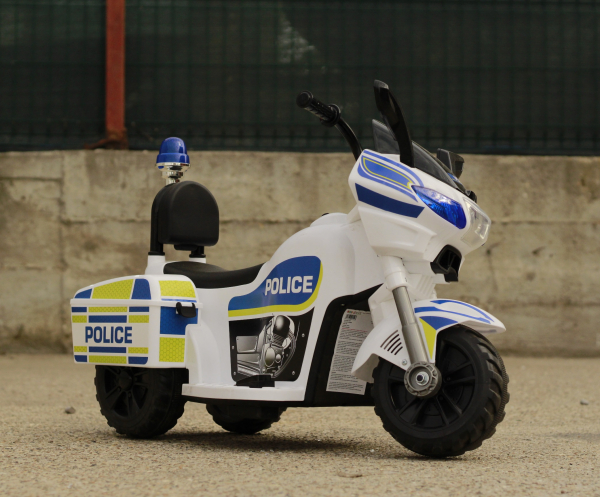 Mini Motocicleta electrica Police Motorbike TR1912 STANDARD #Alb [3]